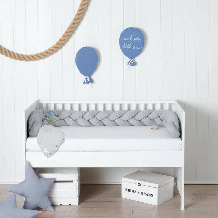 Nordic Coast Company Bettschlange geflochten Grau Jersey L Fabrikpreis