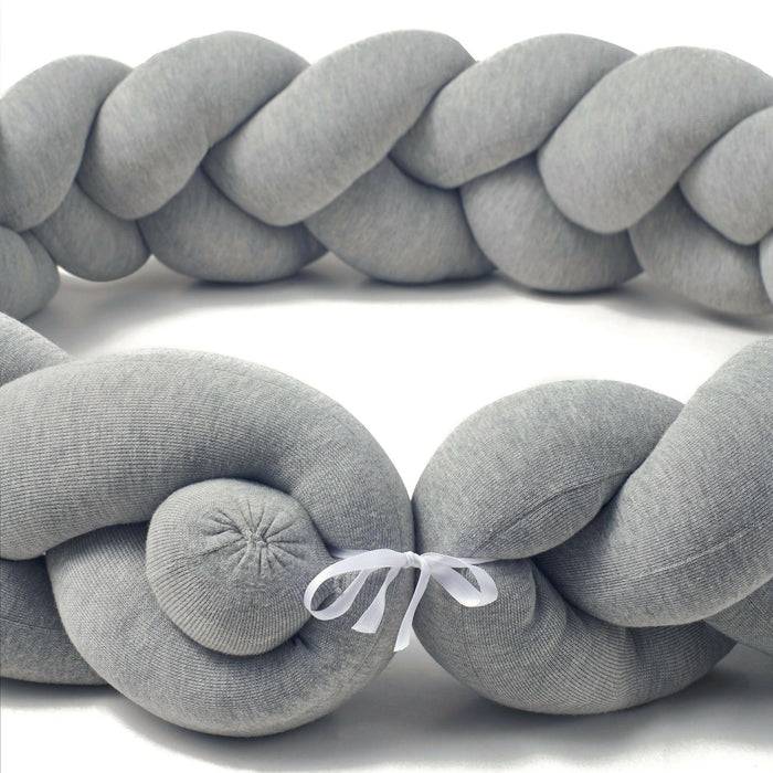 Nordic Coast Company Bettschlange geflochten Grau Jersey Online Outlet