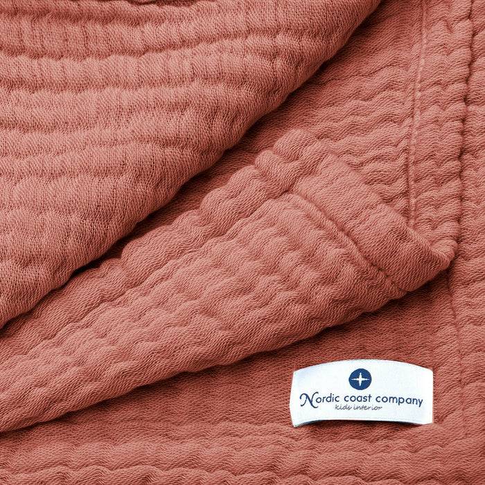 Nordic Coast Company Musselin Decke Kupfer Rot Zeitlich begrenztes Angebot