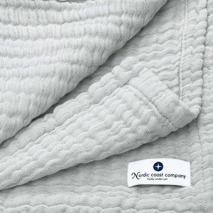 Nordic Coast Company Musselin Decke Grau Large Sonderangebot der Fabrik