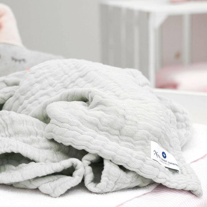 Nordic Coast Company Musselin Decke Grau Large Sonderangebot der Fabrik