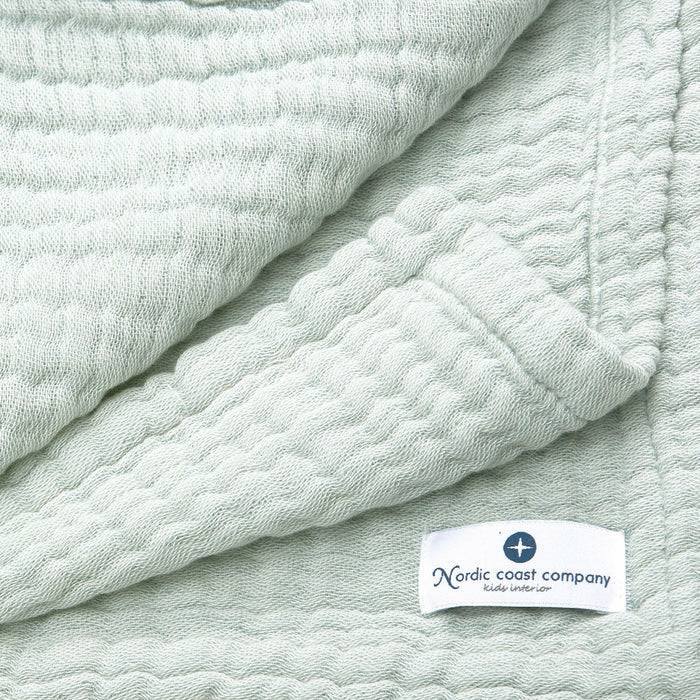 Nordic Coast Company Musselin Decke Mint Large Vierteljährliche Förderung