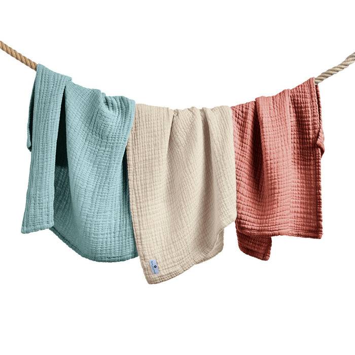 Nordic Coast Company Musselin Decke Natur Weiß Discount Store für neue Produkte
