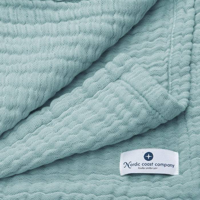Nordic Coast Company Musselin Decke Jade Grün Nur noch ein Tag übrig