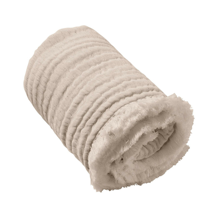 Nordic Coast Company Musselin Fransendecke Beige Begrenzt auf 3 Tage