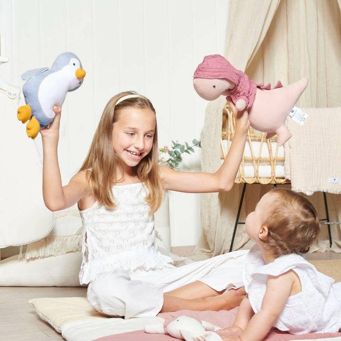 Nordic Coast Company Spieluhr Baby Pinguin Hellblau Blitzverkäufe