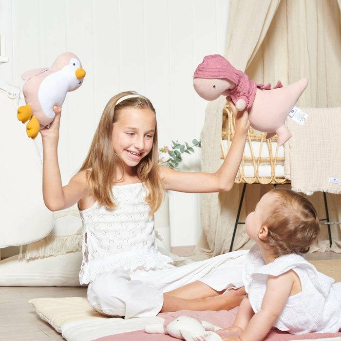Nordic Coast Company Spieluhr Baby Pinguin Rosa Kostenloser Versand