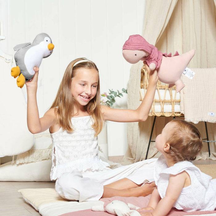 Nordic Coast Company Spieluhr Baby Pinguin Grau Günstig kaufen