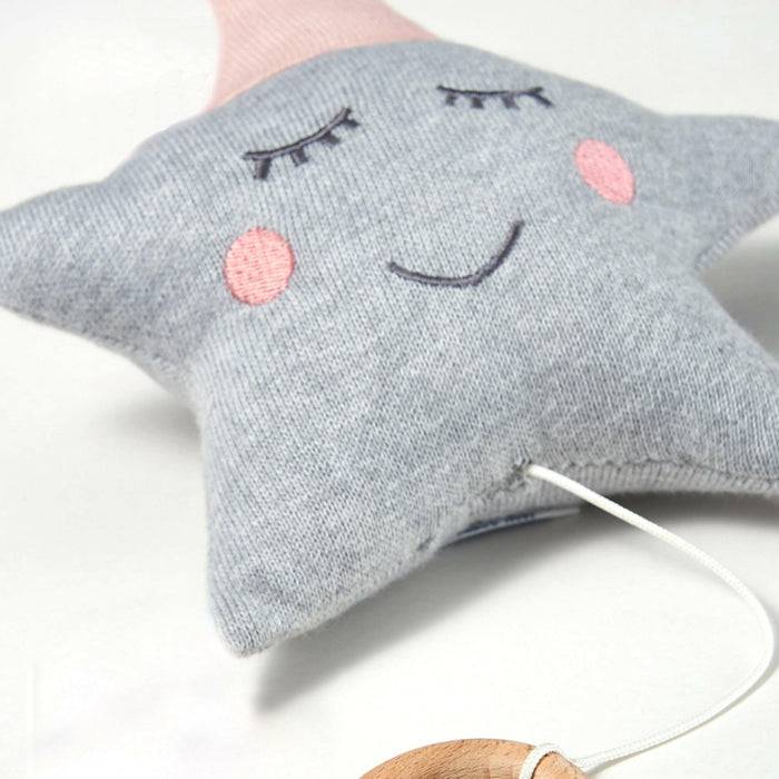 Nordic Coast Company Baby Set "Stern" Spieluhr + Rassel Rosa Flash Sale