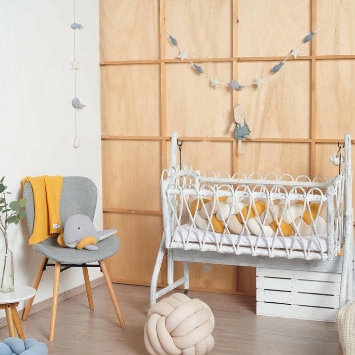 Nordic Coast Company Wandgirlande Musselin Wal Small Saisonschlussverkauf