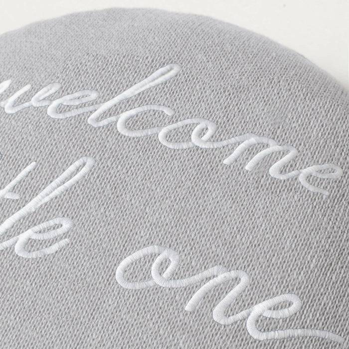 Nordic Coast Company Ballon-Kissen "Welcome Little One" Grau Weihnachtsangebot