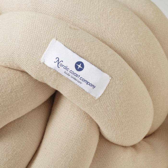 Nordic Coast Company Knotenkissen Strick Beige Lagerräumung
