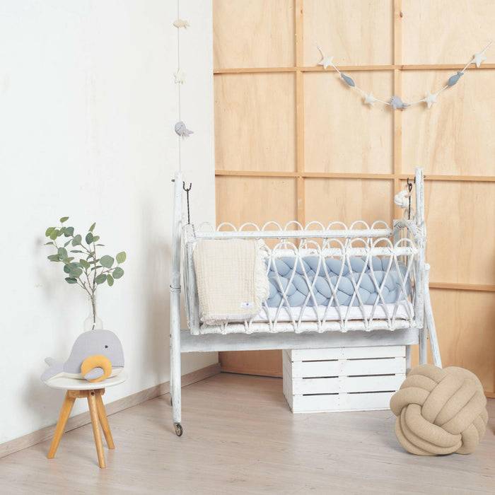 Nordic Coast Company Knotenkissen Strick Beige Lagerräumung