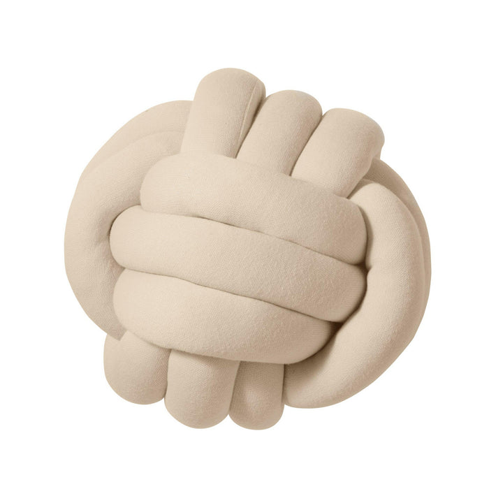 Nordic Coast Company Knotenkissen Strick Beige Lagerräumung