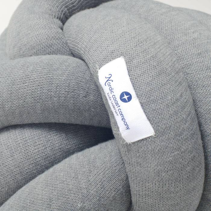 Nordic Coast Company Knotenkissen Strick Grau Exklusive Angebote