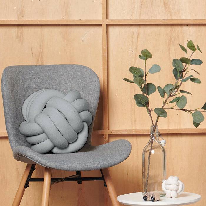 Nordic Coast Company Knotenkissen Strick Grau Exklusive Angebote