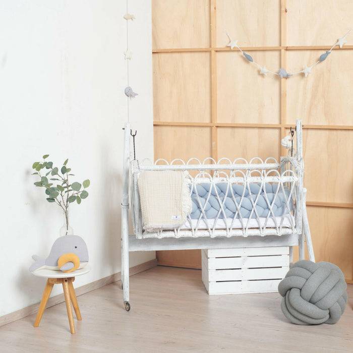 Nordic Coast Company Knotenkissen Strick Grau Exklusive Angebote