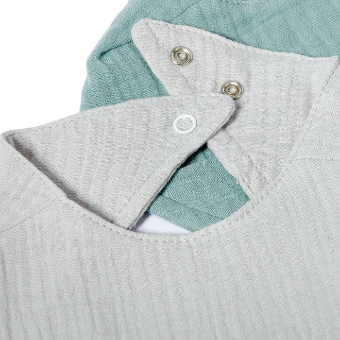 Nordic Coast Company Musselin Lätzchen-Set Grau & Mint Super Rabatt