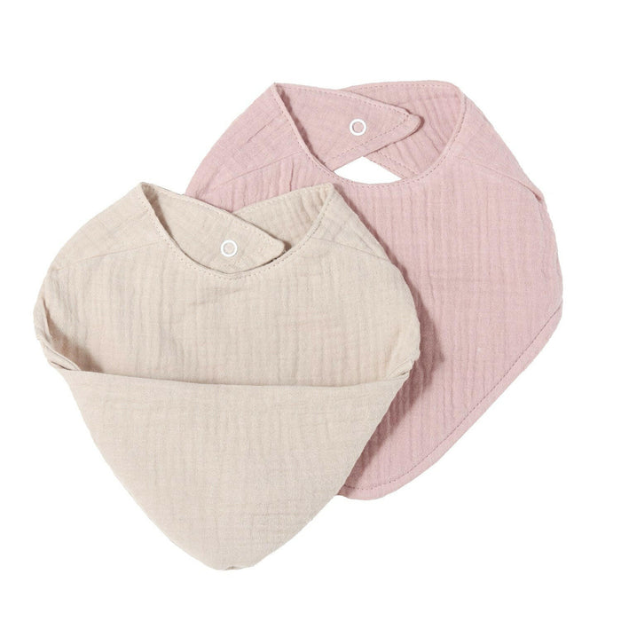 Nordic Coast Company Musselin Lätzchen-Set Altrosa & Beige Riesige Rabatte