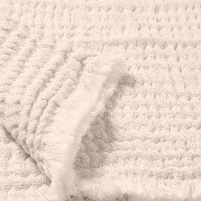 Nordic Coast Company Musselin Fransendecke Puder JETZT KAUFEN
