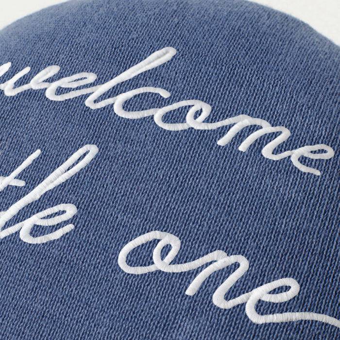 Nordic Coast Company Ballon-Kissen "Welcome Little One" Blau Günstig kaufen