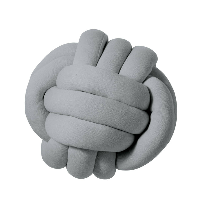 Nordic Coast Company Knotenkissen Strick Grau Flash Sale