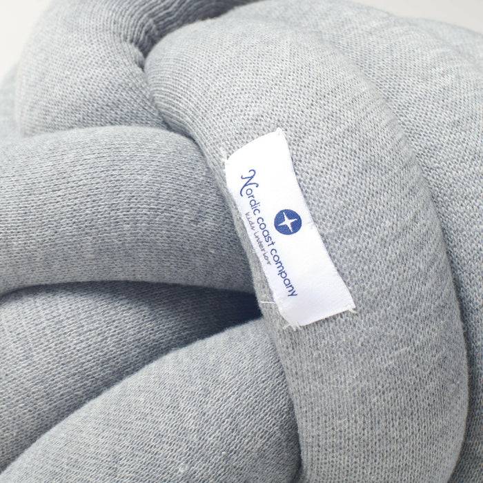 Nordic Coast Company Knotenkissen Strick Hellgrau Begrenztes Angebot