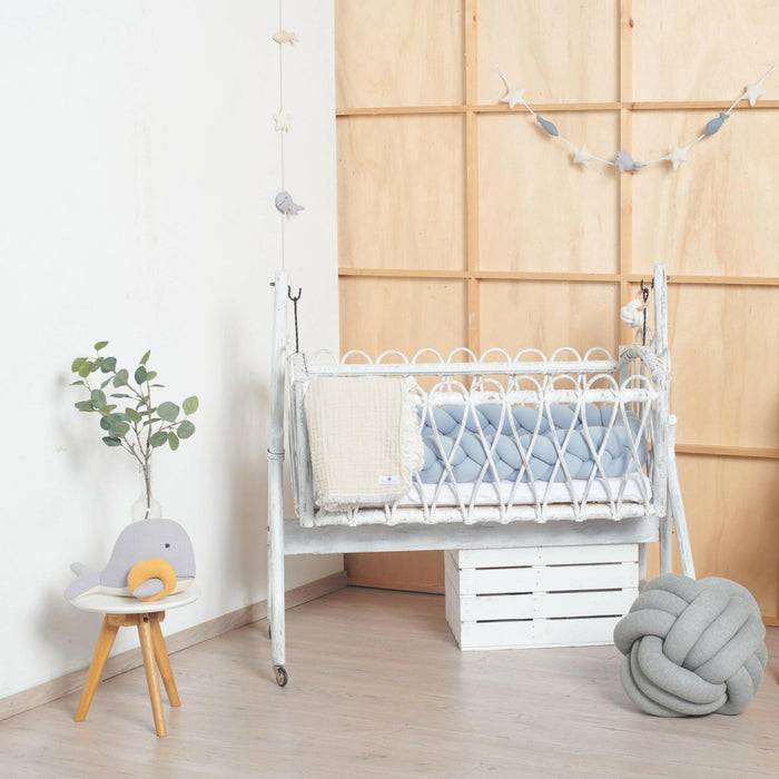 Nordic Coast Company Knotenkissen Strick Hellgrau Begrenztes Angebot