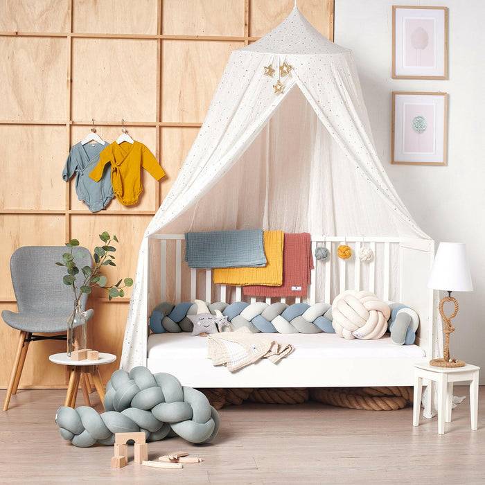 Nordic Coast Company Bettschlange geflochten Trio Hellblau Wochenangebot