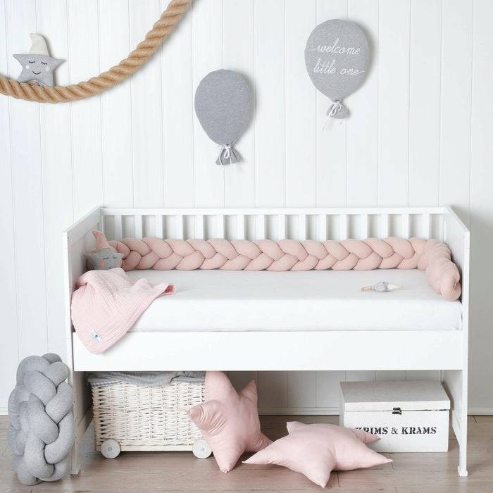 Nordic Coast Company Bettschlange geflochten Rosa Jersey Valentinstagsangebot