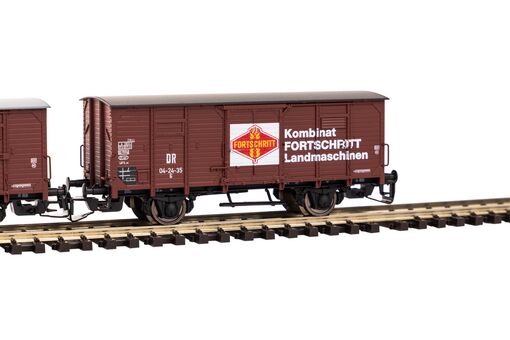 Piko TT 2er Set Gedeckter Güterwagen G02 DR III "Fortschritt" Artikelnummer: 47033 Fabrikverkauf