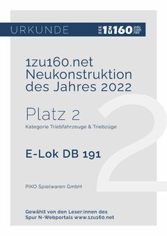 Piko N Sound-E-Lok BR 191 DB IV, inkl. PIKO Sound-Decoder Artikelnummer: 40541 Räumungsverkauf