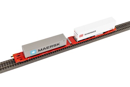 Piko Taschenwagen T3000e mit 1 PNO Trailer und 1 40' Container Maersk Artikelnummer: 24619 Muttertagsangebot