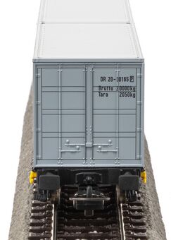 Piko Containertragwagen DR IV 2 x 20' Container "VEB PIKO" Artikelnummer: 27709 Neuheiten