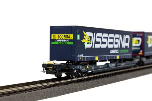 Piko Taschenwagen T3000e Cemat mit 2 "Dissegna" Trailern SBB VI Artikelnummer: 24600 Saisonale Angebote