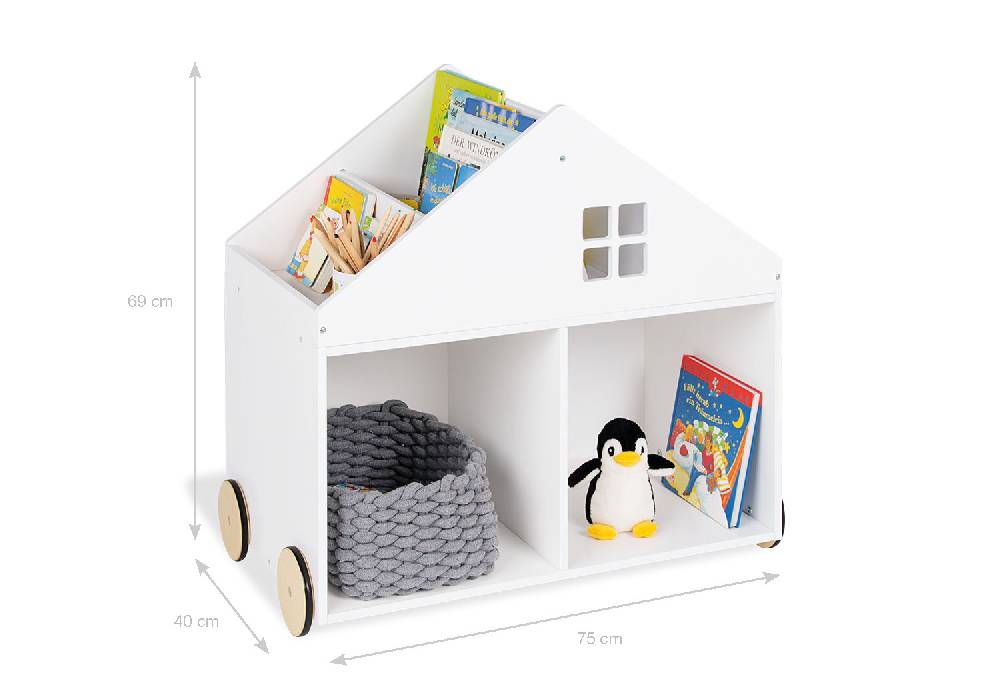 Pinolino Kinderbücherregal mit Rollen 'Hus', weiß Discount Store für neue Produkte