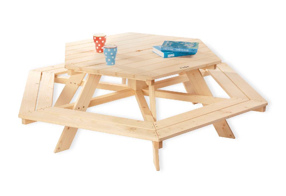 Pinolino Kindersitzgarnitur 'Nicki 6-Eck', natur Wochenangebot