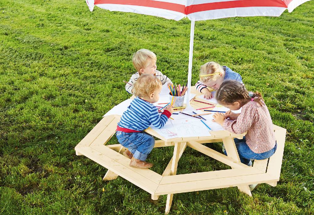 Pinolino Kindersitzgarnitur 'Nicki 6-Eck', natur Wochenangebot