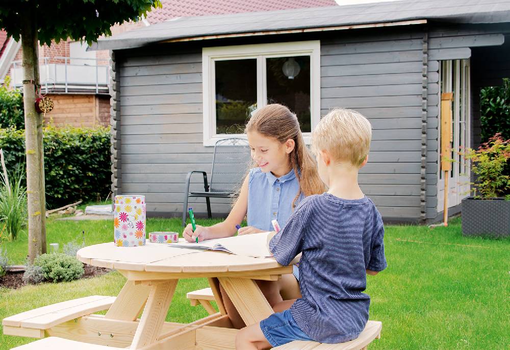 Pinolino Kindersitzgarnitur 'Nicki für 4 rund', natur Neueste Stile