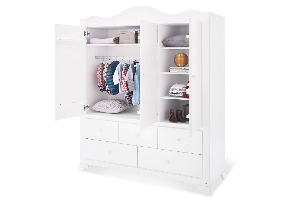 Pinolino Kleiderschrank 'Pino' groß mit 3 Türen - Auslaufartikel Versandkostenfrei