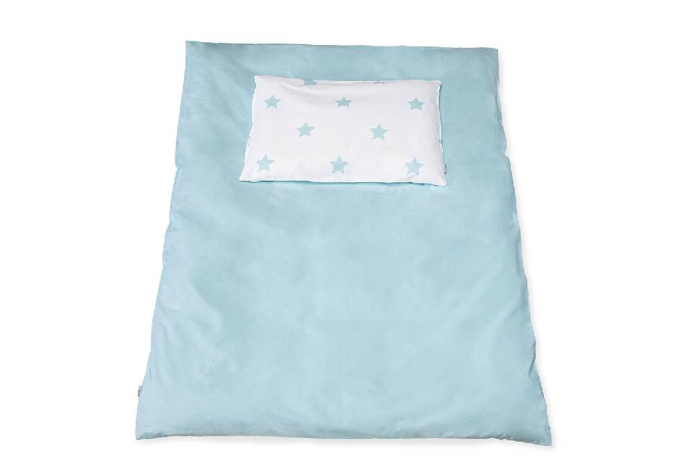 Pinolino Perkal-Wendebettwäsche für Kinderbetten 'Sternchen', hellblau, 2-tlg. - Auslaufartikel Angebote