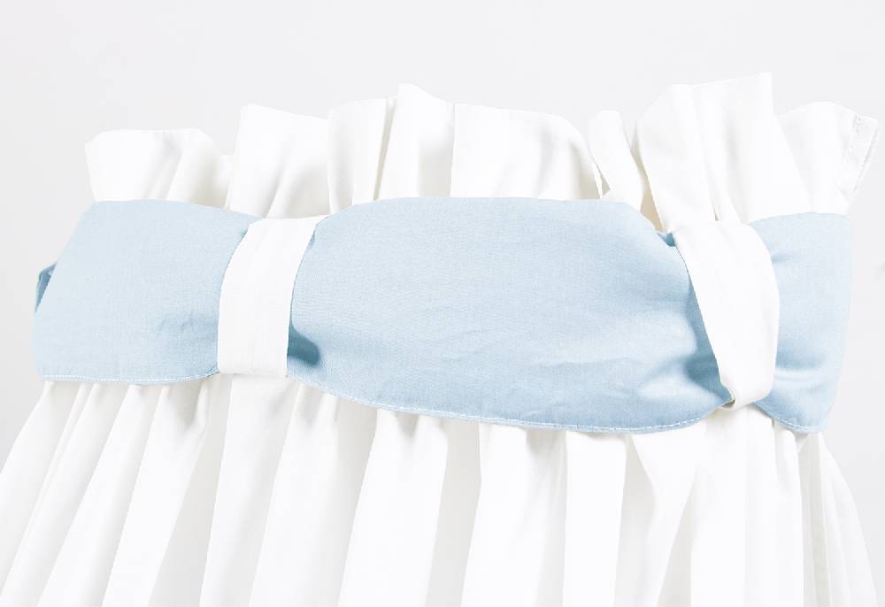 Pinolino Perkal-Himmel für Kinderbetten, weiß/hellblau - 2. Wahl Schlussverkauf