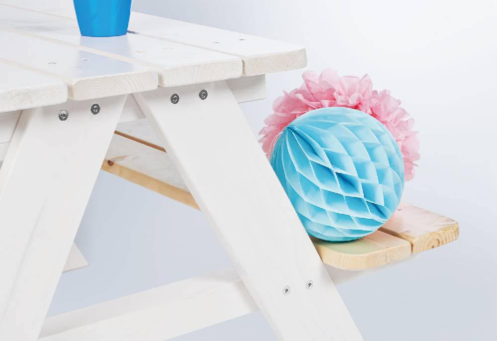 Pinolino Kindersitzgarnitur 'Nicki für 4', weiß - Schnäppchenartikel Fabrik Onlineshop