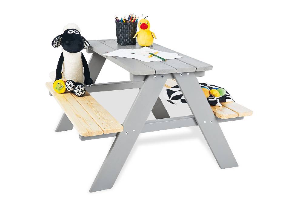 Pinolino Kindersitzgarnitur 'Nicki für 4', grau - 2. Wahl