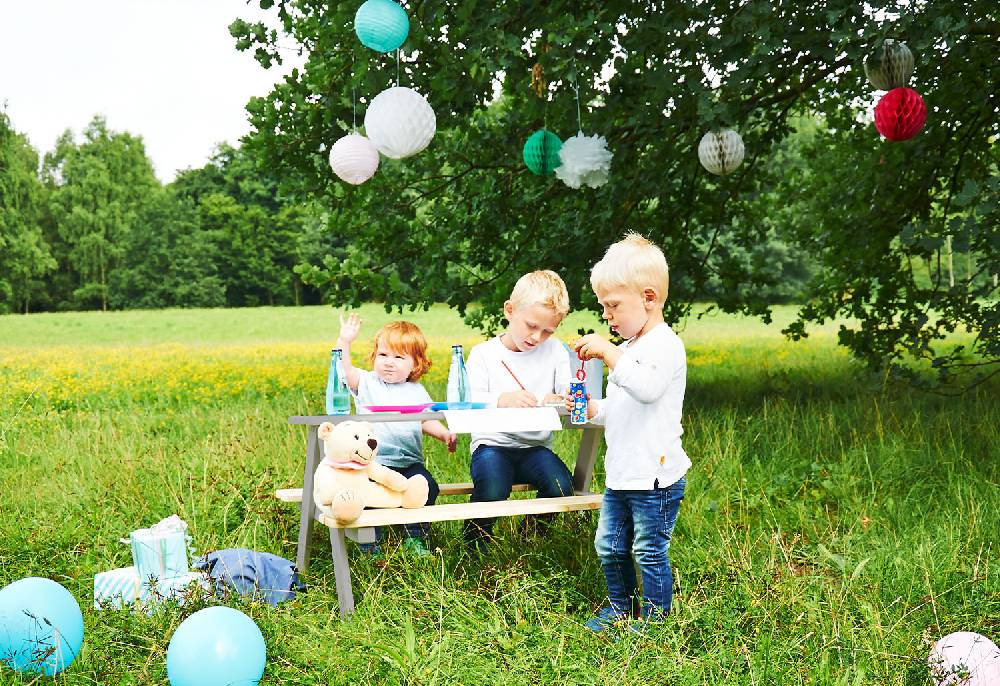Pinolino Kindersitzgarnitur 'Nicki für 4', grau - 2. Wahl Fabrikpreis