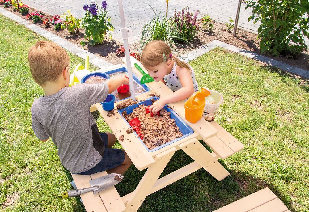 Pinolino Kindersitzgarnitur 'Matsch-Nicki für 4', natur - 2. Wahl Preisnachlass