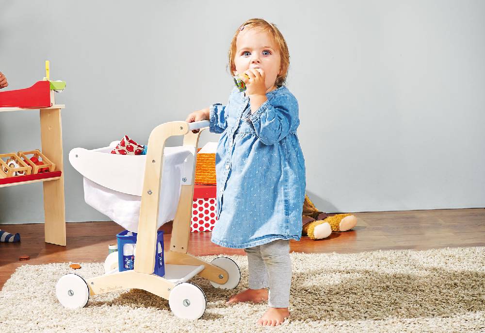 Pinolino Einkaufswagen 'Erna', weiß - Auslaufartikel Fabrikpreis