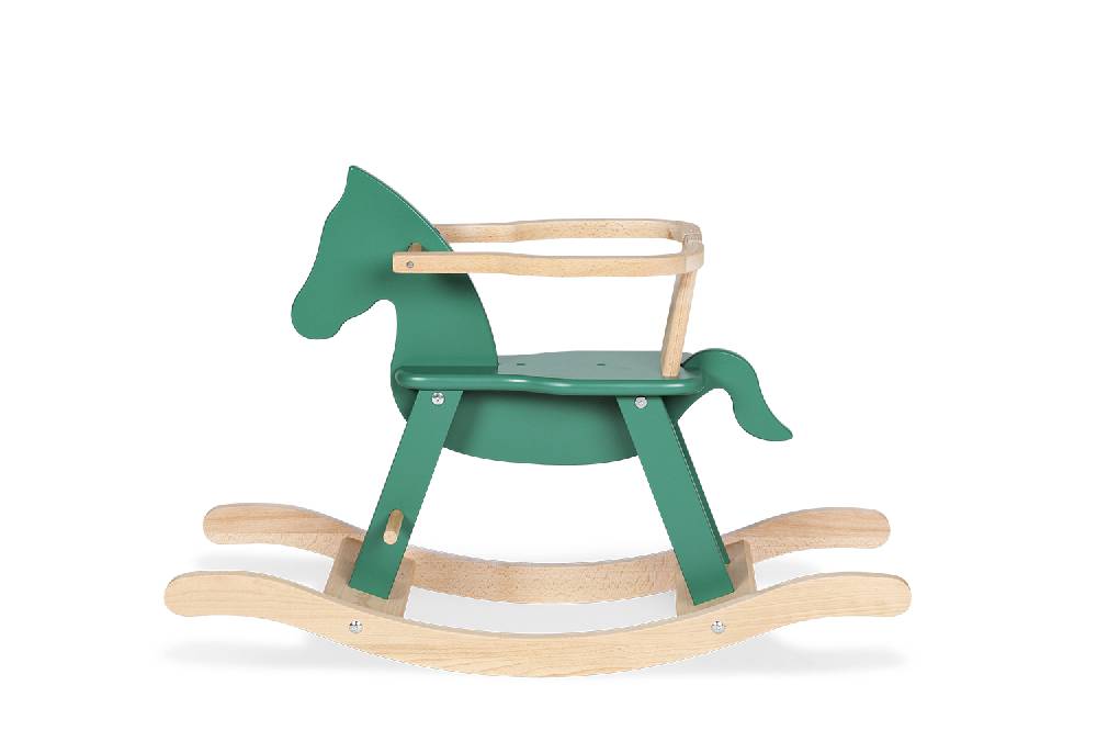 Pinolino Schaukelpferd 'Pinolino' mit Ring, grün/natur - Auslaufartikel