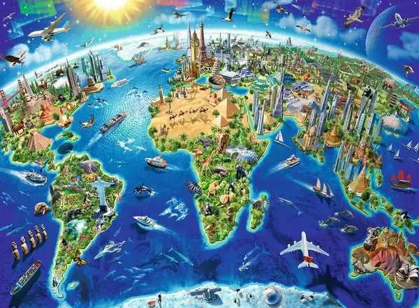 Ravensberger Matratzen Kinderpuzzle ab 8 Jahren - Große, weite Welt - 200 Teile Im Verkauf