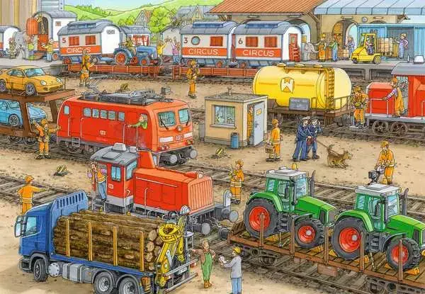 Ravensberger Matratzen Kinderpuzzle ab 4 Jahren - Trubel am Bahnhof - 24 Teile Schlussverkauf